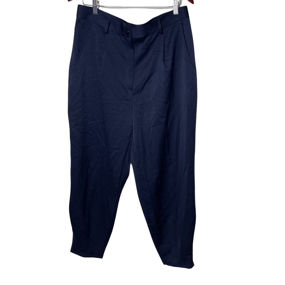 BGL Belong Genteel Light Navy PleatedOffice Solid Color Pants with Pockets XXL